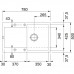 Franke Maris MRG 611, 780x500 mm, fragranitový dřez, bílá led 114.0284.832